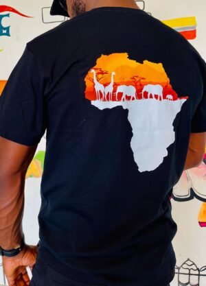 T-shirt brodé + Afrique derrière